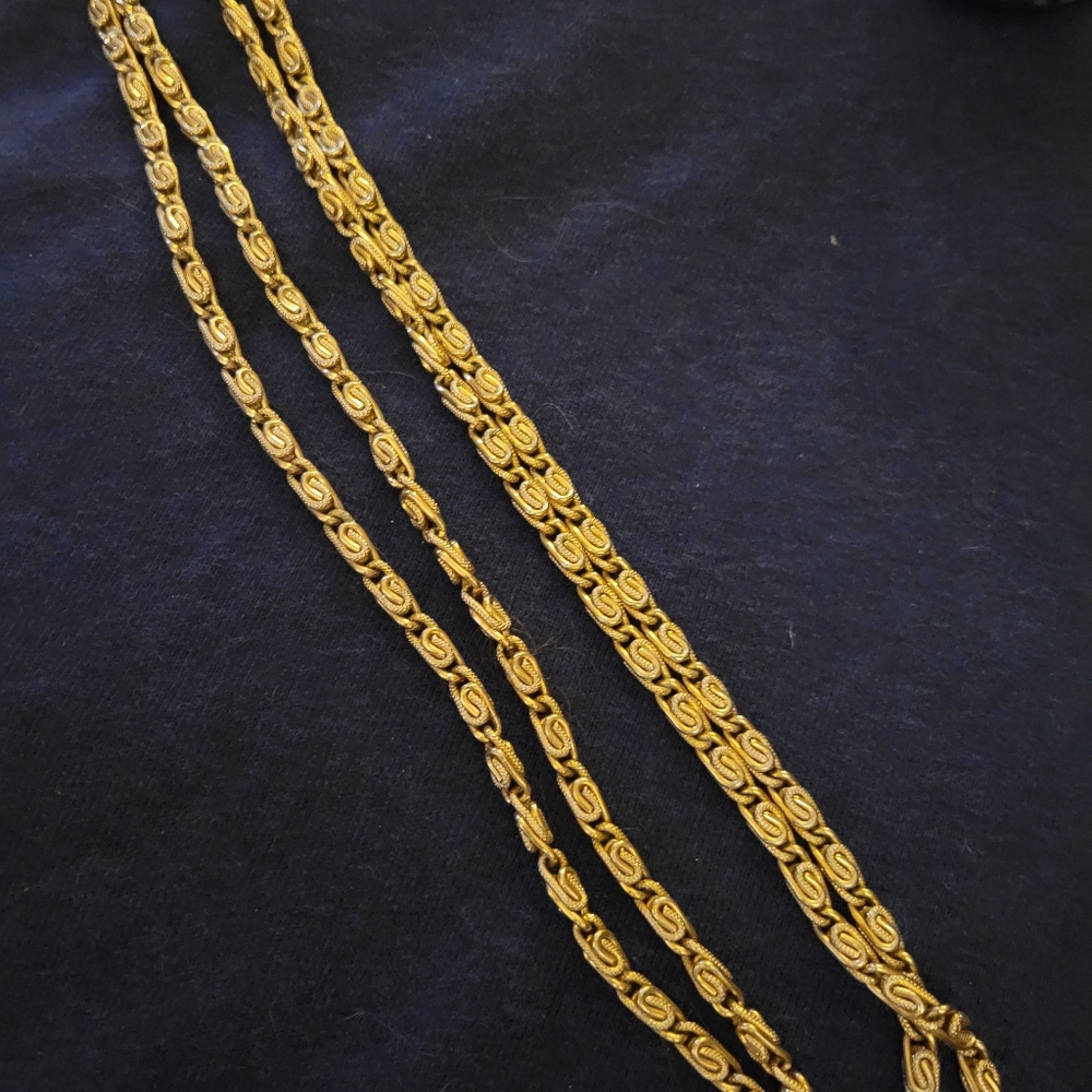 60in gold tone rope chain